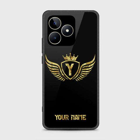 Realme C51 Cover- Gold Series - HQ Ultra Shine Premium Infinity Glass Soft Silicon Borders Case