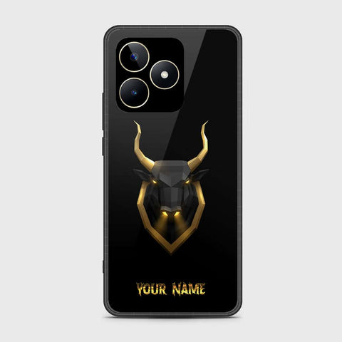Realme C51 Cover- Gold Series - HQ Ultra Shine Premium Infinity Glass Soft Silicon Borders Case