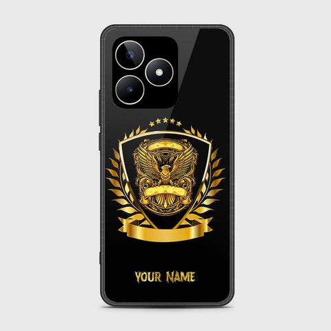 Realme C51 Cover- Gold Series - HQ Ultra Shine Premium Infinity Glass Soft Silicon Borders Case