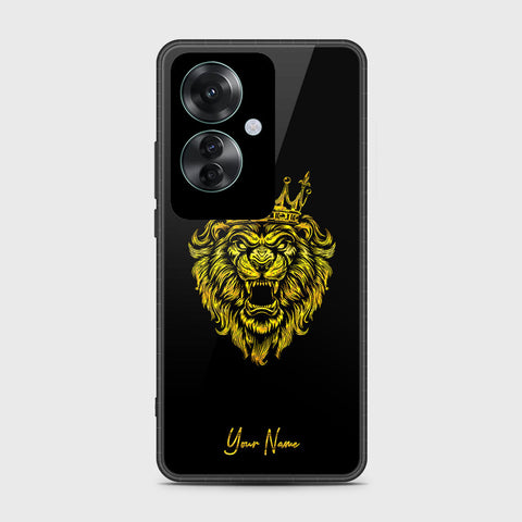 Oppo Reno 11F 5G Cover- Gold Series - HQ Ultra Shine Premium Infinity Glass Soft Silicon Borders Case