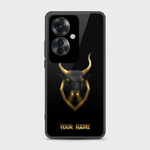 Oppo Reno 11F 5G Cover- Gold Series - HQ Ultra Shine Premium Infinity Glass Soft Silicon Borders Case