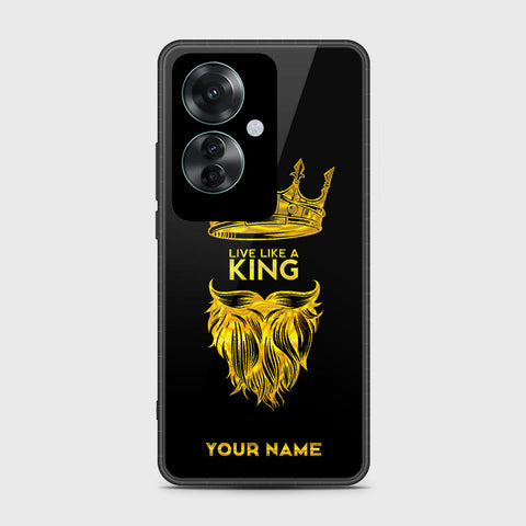 Oppo Reno 11F 5G Cover- Gold Series - HQ Ultra Shine Premium Infinity Glass Soft Silicon Borders Case
