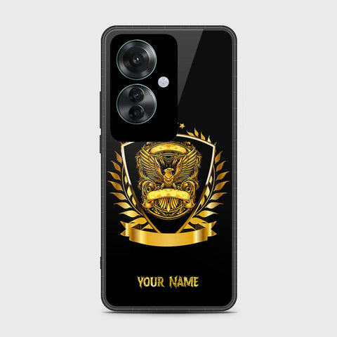 Oppo Reno 11F 5G Cover- Gold Series - HQ Ultra Shine Premium Infinity Glass Soft Silicon Borders Case