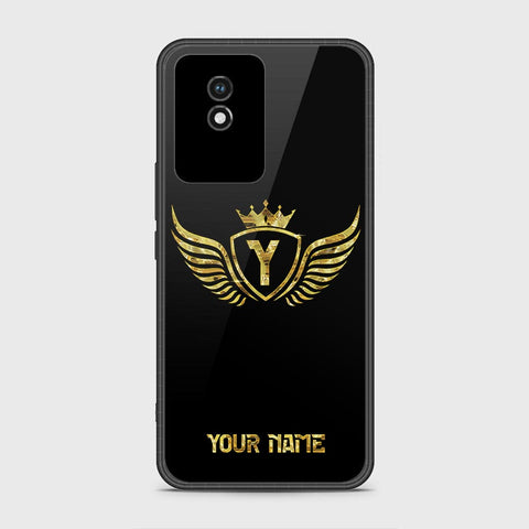 Vivo Y02t Cover- Gold Series - HQ Ultra Shine Premium Infinity Glass Soft Silicon Borders Case (Fast Delivery)