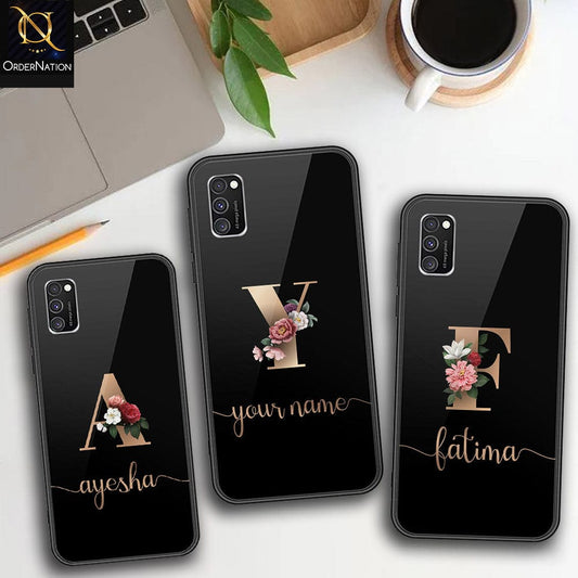 Samsung Galaxy A03s Cover - Personalized Alphabet Series Series - HQ Ultra Shine Premium Infinity Glass Soft Silicon Borders Case