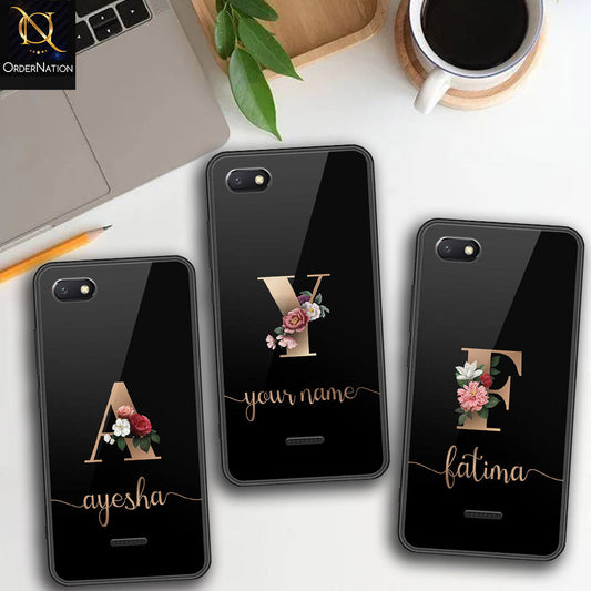 Xiaomi Redmi Note 6 Cover - Personalized Alphabet Series - HQ Ultra Shine Premium Infinity Glass Soft Silicon Borders Case