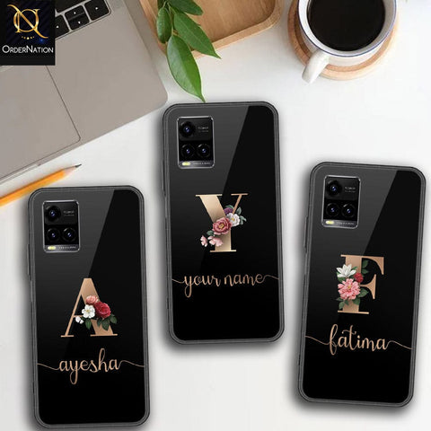 Vivo Y33t Cover - Personalized Alphabet Series - HQ Ultra Shine Premium Infinity Glass Soft Silicon Borders Case