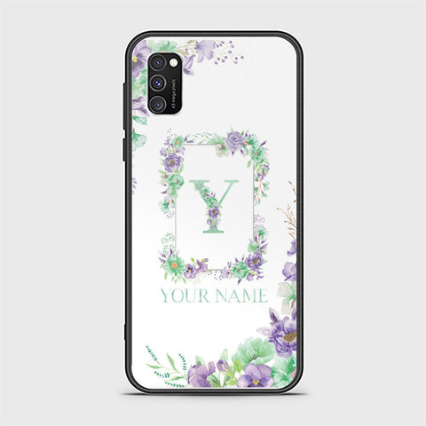 Samsung Galaxy A03s Cover - Personalized Alphabet Series Series - HQ Ultra Shine Premium Infinity Glass Soft Silicon Borders Case