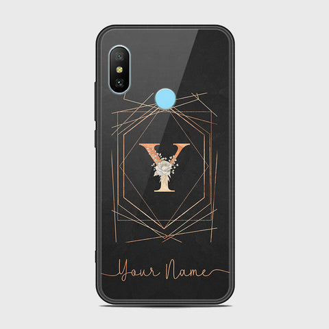 Xiaomi Redmi Note 6 Cover - Personalized Alphabet Series - HQ Ultra Shine Premium Infinity Glass Soft Silicon Borders Case