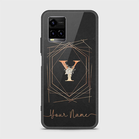 Vivo Y33t Cover - Personalized Alphabet Series - HQ Ultra Shine Premium Infinity Glass Soft Silicon Borders Case