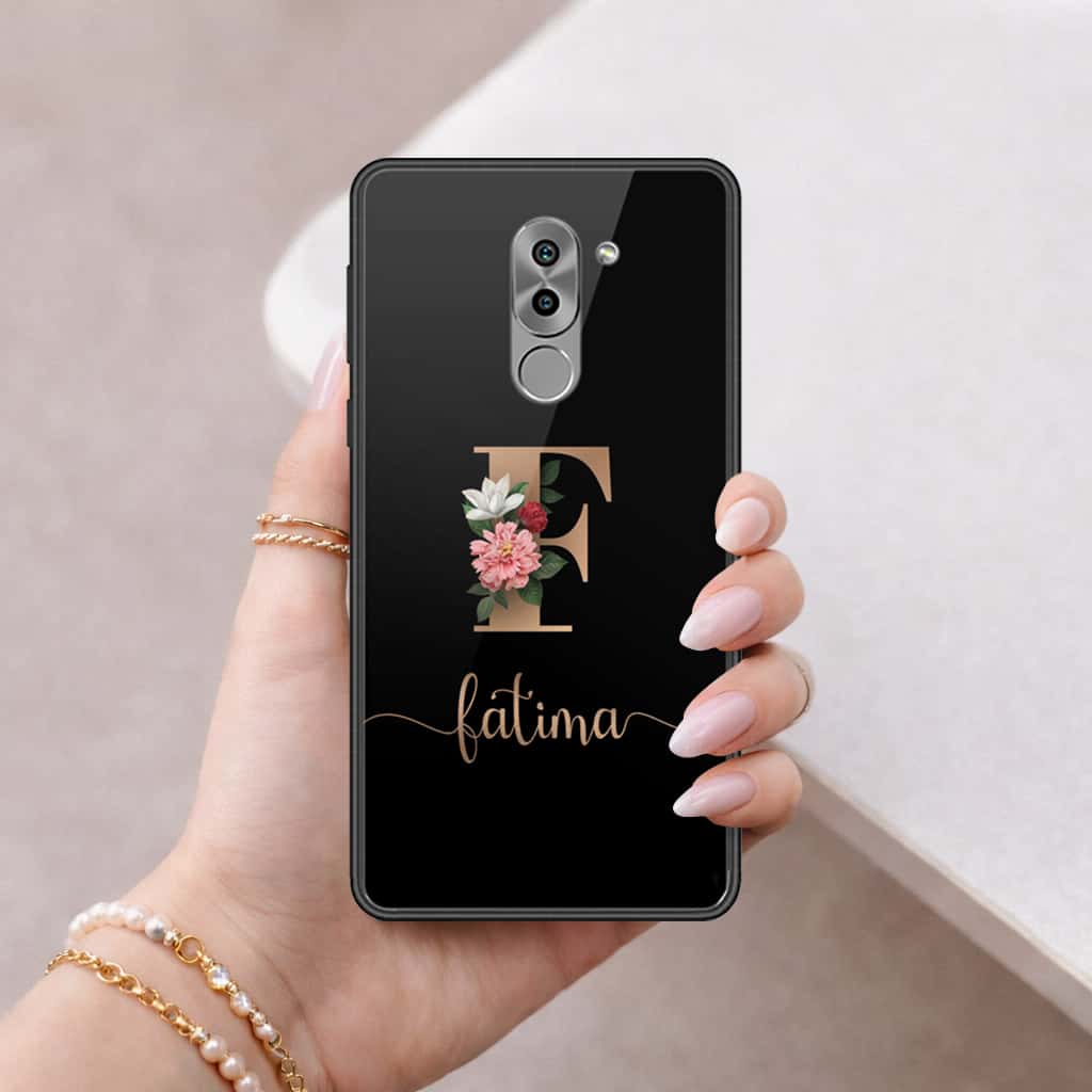 Huawei Honor 6X Cover - Personalized Alphabet Series - HQ Ultra Shine Premium Infinity Glass Soft Silicon Borders Case