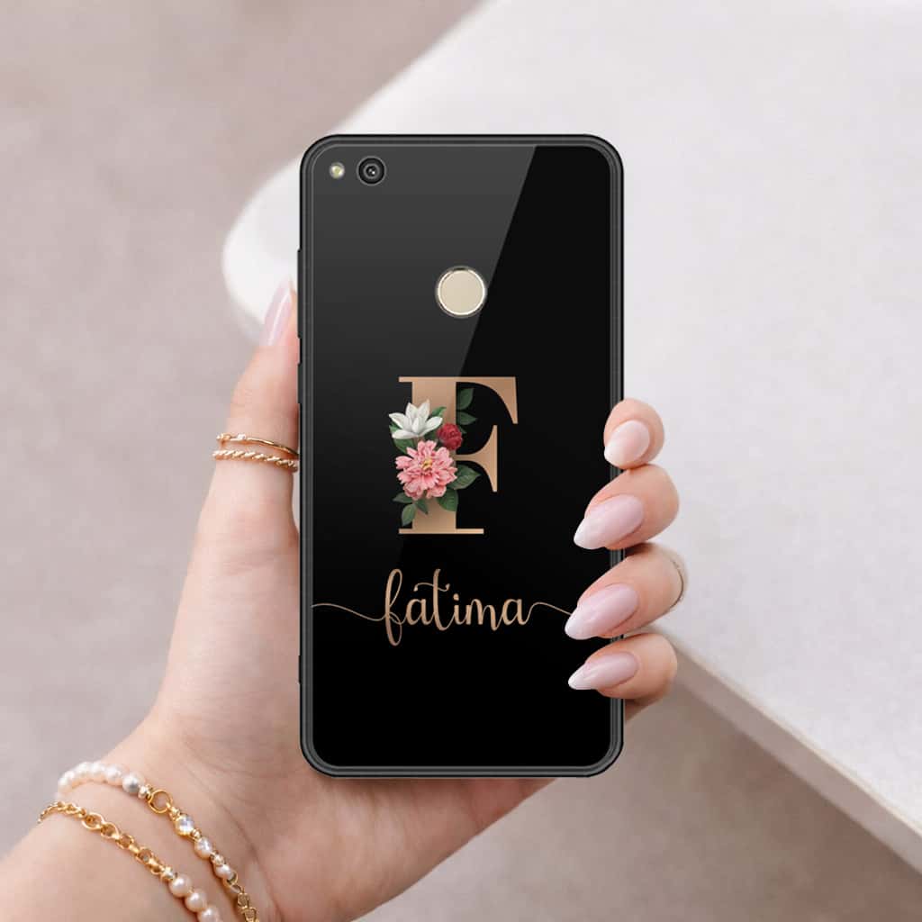 Huawei Honor 8 Lite Cover - Personalized Alphabet Series - HQ Ultra Shine Premium Infinity Glass Soft Silicon Borders Case