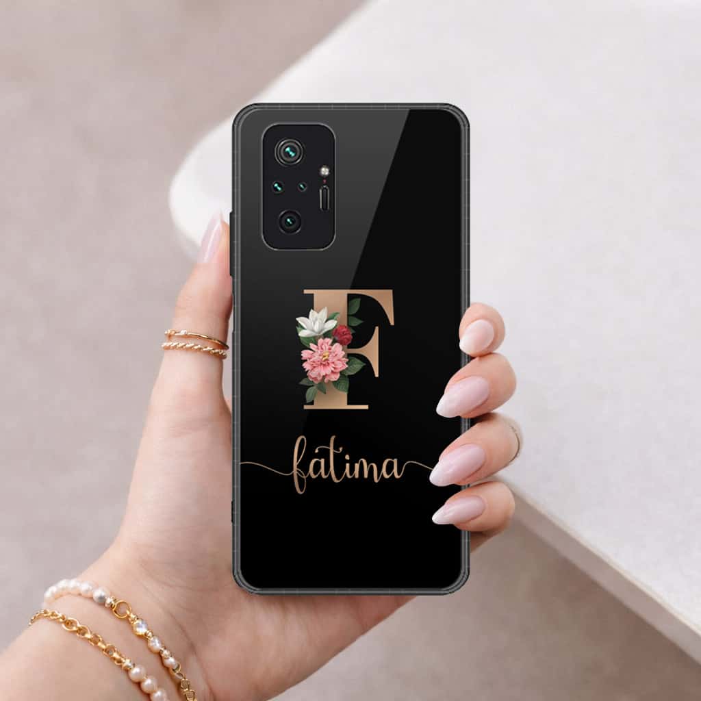 Xiaomi Redmi Note 10 Pro 4G Cover - Personalized Alphabet Series - HQ Ultra Shine Premium Infinity Glass Soft Silicon Borders Case