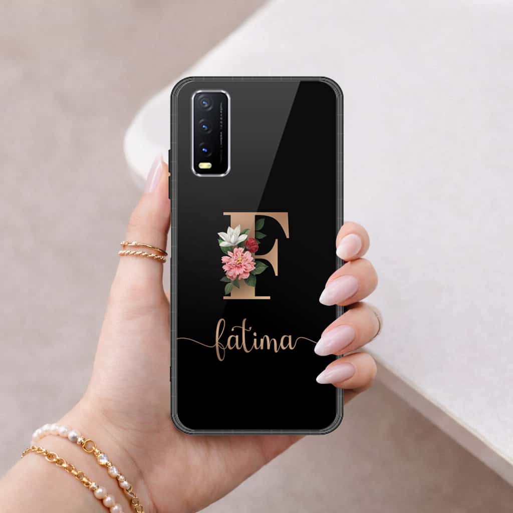 Vivo Y12a Cover - Personalized Alphabet Series - HQ Ultra Shine Premium Infinity Glass Soft Silicon Borders Case