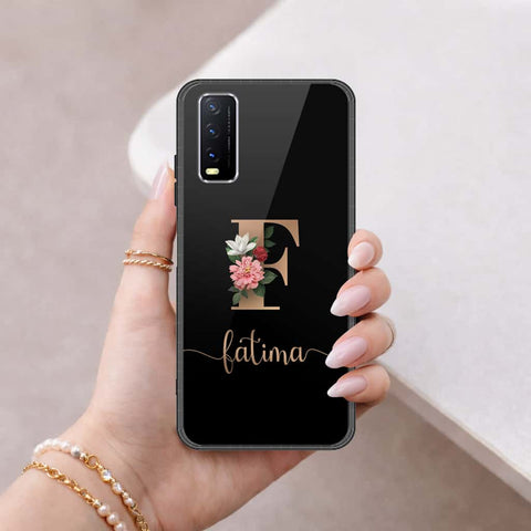 Vivo Y12a Cover - Personalized Alphabet Series - HQ Ultra Shine Premium Infinity Glass Soft Silicon Borders Case