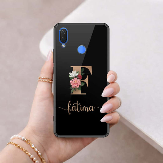 Huawei P Smart Plus Cover - Personalized Alphabet Series - HQ Ultra Shine Premium Infinity Glass Soft Silicon Borders Case
