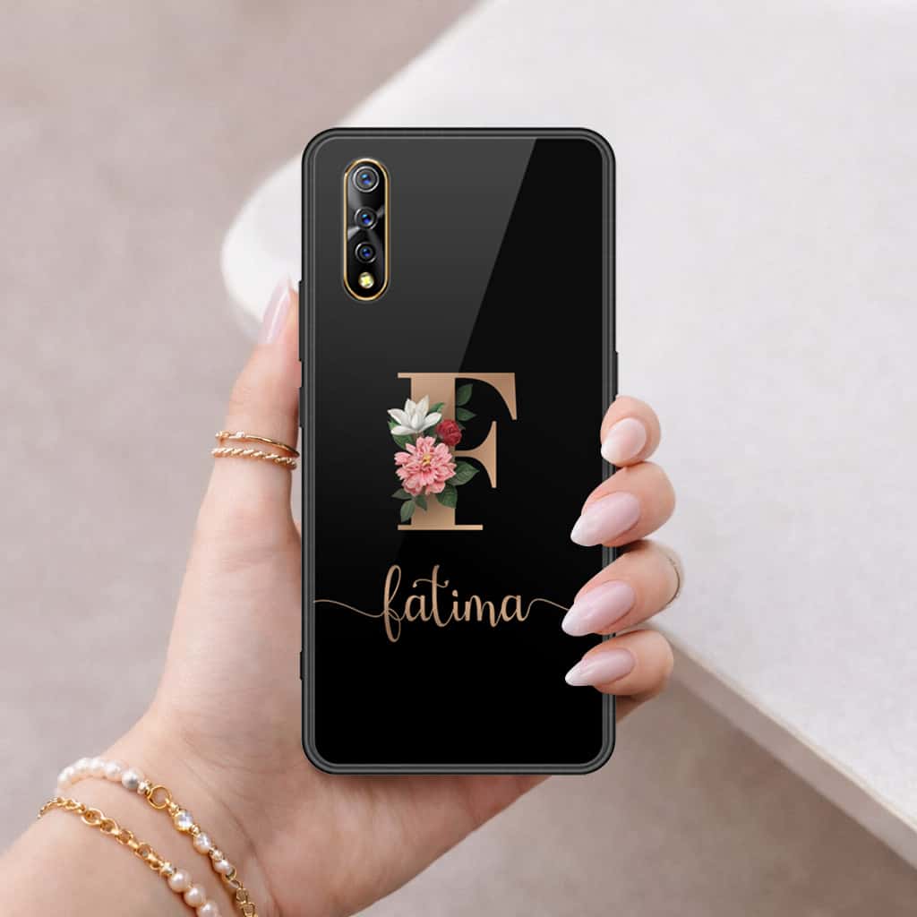 vivo Z5 Cover - Personalized Alphabet Series - HQ Ultra Shine Premium Infinity Glass Soft Silicon Borders Case