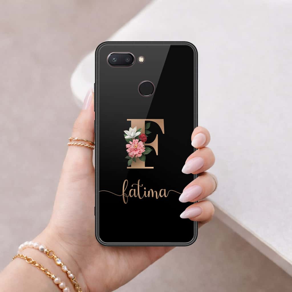 Xiaomi Mi 8 Lite Cover - Personalized Alphabet Series - HQ Ultra Shine Premium Infinity Glass Soft Silicon Borders Case