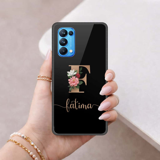 Oppo Reno 5 Pro 5G Cover - Personalized Alphabet Series - HQ Ultra Shine Premium Infinity Glass Soft Silicon Borders Case