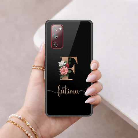Samsung Galaxy S20 FE Cover - Personalized Alphabet Series - HQ Ultra Shine Premium Infinity Glass Soft Silicon Borders Case