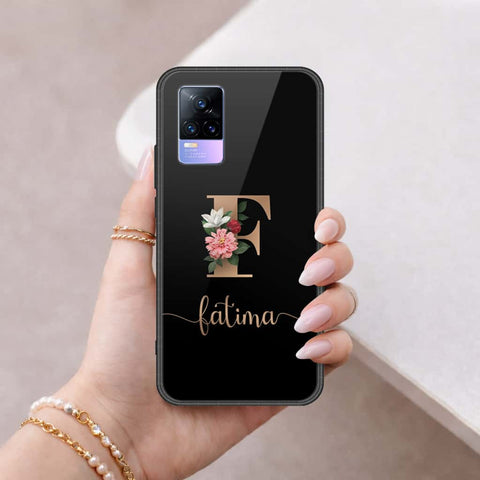 Vivo V21e Cover - Personalized Alphabet Series - HQ Ultra Shine Premium Infinity Glass Soft Silicon Borders Case
