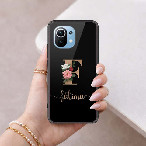 Xiaomi Mi 11 Cover - Personalized Alphabet Series - HQ Ultra Shine Premium Infinity Glass Soft Silicon Borders Case