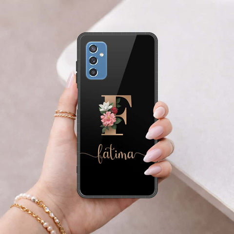 Samsung Galaxy M52 5G Cover - Personalized Alphabet Series - HQ Ultra Shine Premium Infinity Glass Soft Silicon Borders Case