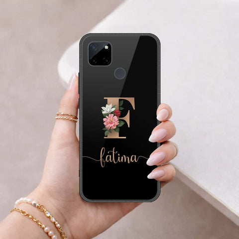 Realme C25Y Cover - Personalized Alphabet Series - HQ Ultra Shine Premium Infinity Glass Soft Silicon Borders Case