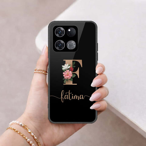 OnePlus Ace Racing Cover - Personalized Alphabet Series - HQ Ultra Shine Premium Infinity Glass Soft Silicon Borders Case