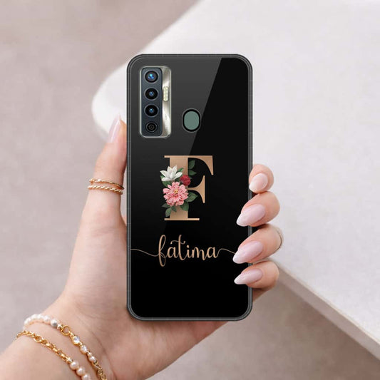 Tecno Camon 17 Cover - Personalized Alphabet Series - HQ Ultra Shine Premium Infinity Glass Soft Silicon Borders Case