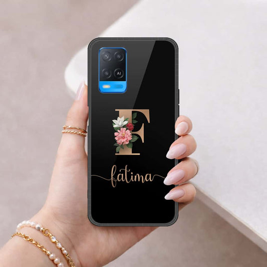 Oppo A54 4G Cover - Personalized Alphabet Series - HQ Ultra Shine Premium Infinity Glass Soft Silicon Borders Case