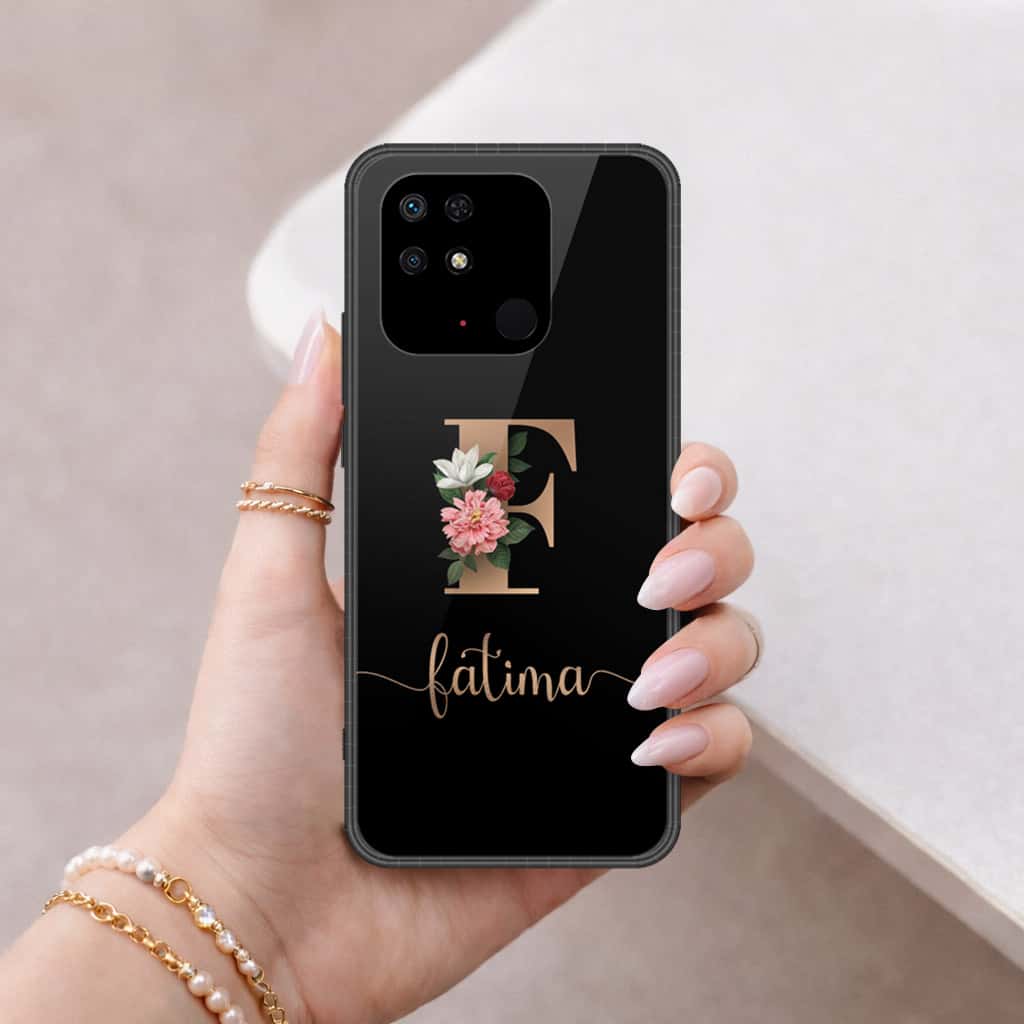 Xiaomi Redmi 10C Cover - Personalized Alphabet Series - HQ Ultra Shine Premium Infinity Glass Soft Silicon Borders Case
