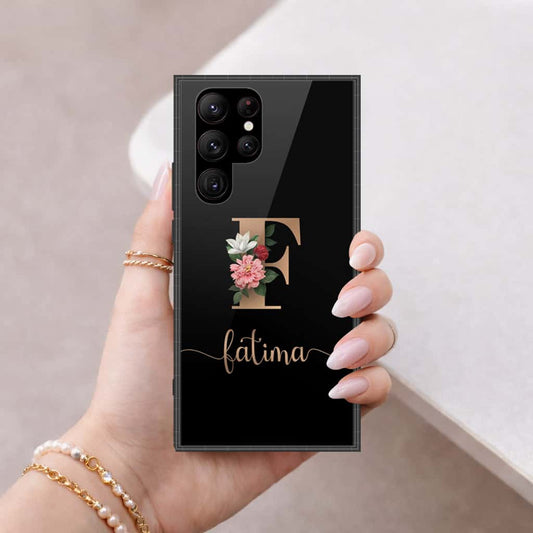 Samsung Galaxy S23 Ultra 5G Cover - Personalized Alphabet Series - HQ Ultra Shine Premium Infinity Glass Soft Silicon Borders Case