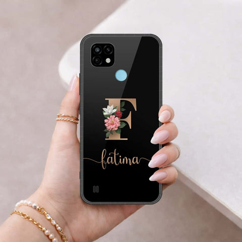 Realme C21 Cover - Personalized Alphabet Series - HQ Ultra Shine Premium Infinity Glass Soft Silicon Borders Case