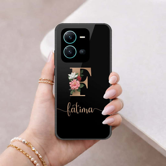 Vivo V25 5G Cover - Personalized Alphabet Series - HQ Ultra Shine Premium Infinity Glass Soft Silicon Borders Case