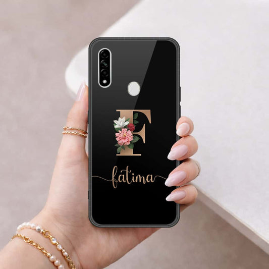 Oppo A31 Cover - Personalized Alphabet Series - HQ Ultra Shine Premium Infinity Glass Soft Silicon Borders Case