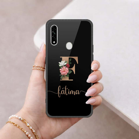 Oppo A31 Cover - Personalized Alphabet Series - HQ Ultra Shine Premium Infinity Glass Soft Silicon Borders Case