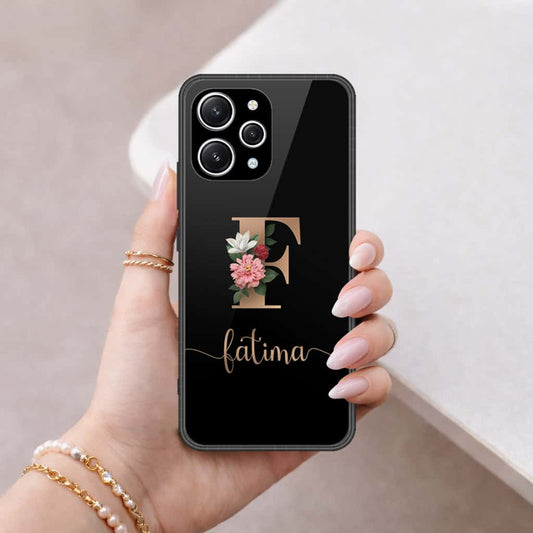 Xiaomi Redmi 12 Cover - Personalized Alphabet Series - HQ Ultra Shine Premium Infinity Glass Soft Silicon Borders Case