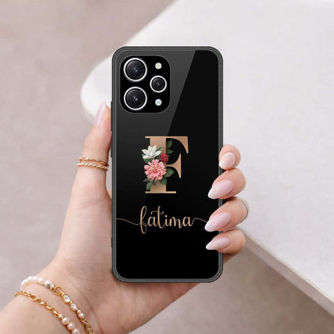 Xiaomi Redmi 12 Cover - Personalized Alphabet Series - HQ Ultra Shine Premium Infinity Glass Soft Silicon Borders Case