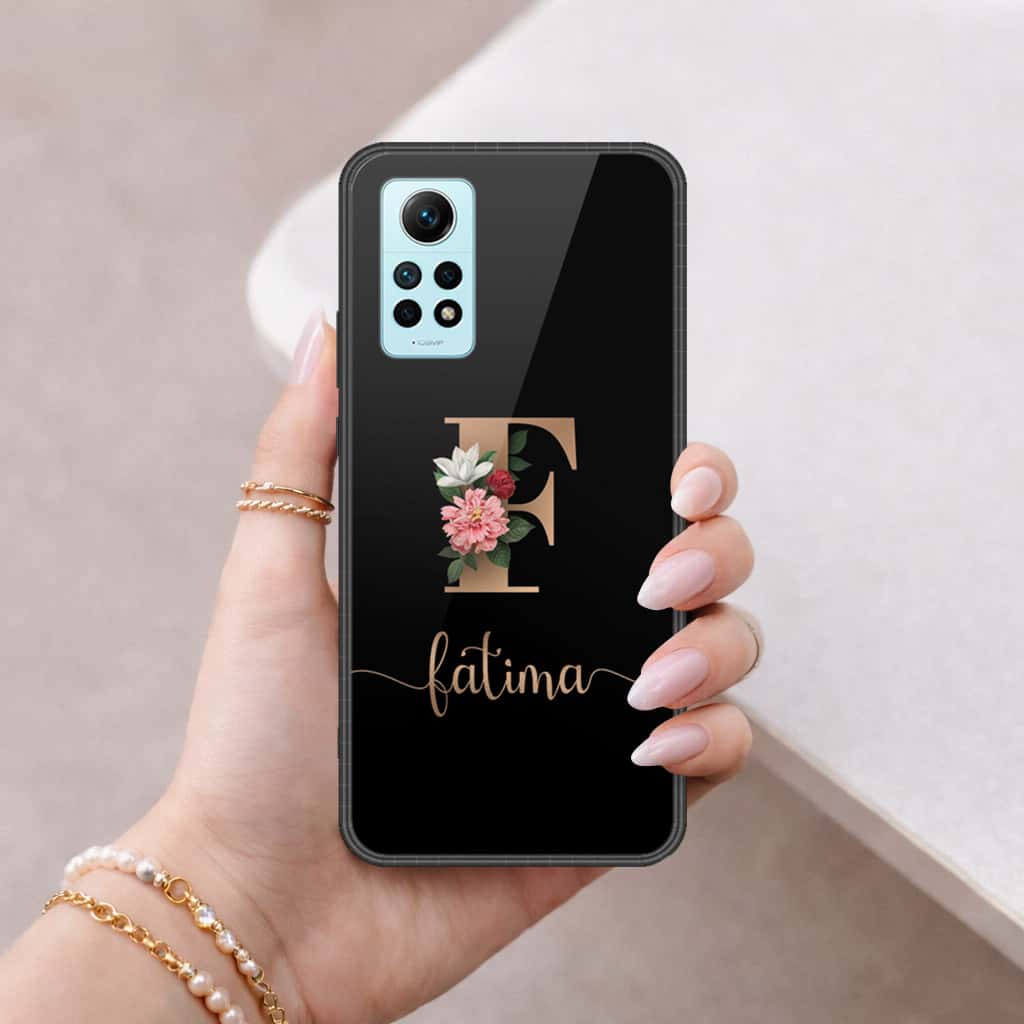 Xiaomi Redmi Note 12 Pro 4G Cover - Personalized Alphabet Series - HQ Ultra Shine Premium Infinity Glass Soft Silicon Borders Case