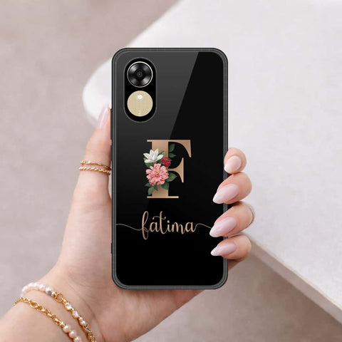 Oppo A17k Cover - Personalized Alphabet Series - HQ Ultra Shine Premium Infinity Glass Soft Silicon Borders Case