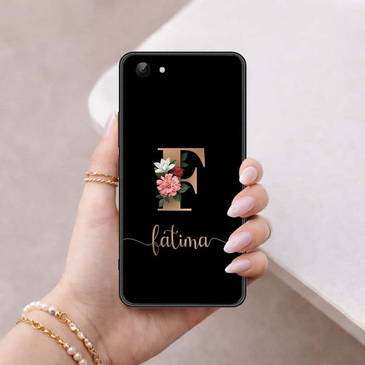 Vivo Y81 Cover - Personalized Alphabet Series - HQ Ultra Shine Premium Infinity Glass Soft Silicon Borders Case