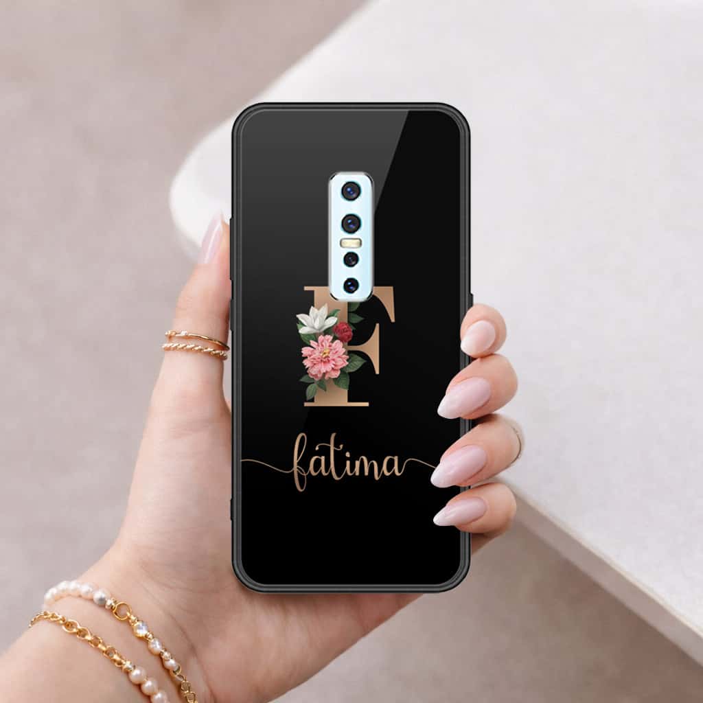 Vivo V17 Pro Cover - Personalized Alphabet Series - HQ Ultra Shine Premium Infinity Glass Soft Silicon Borders Case