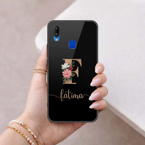 Vivo Y91i Cover - Personalized Alphabet Series - HQ Ultra Shine Premium Infinity Glass Soft Silicon Borders Case