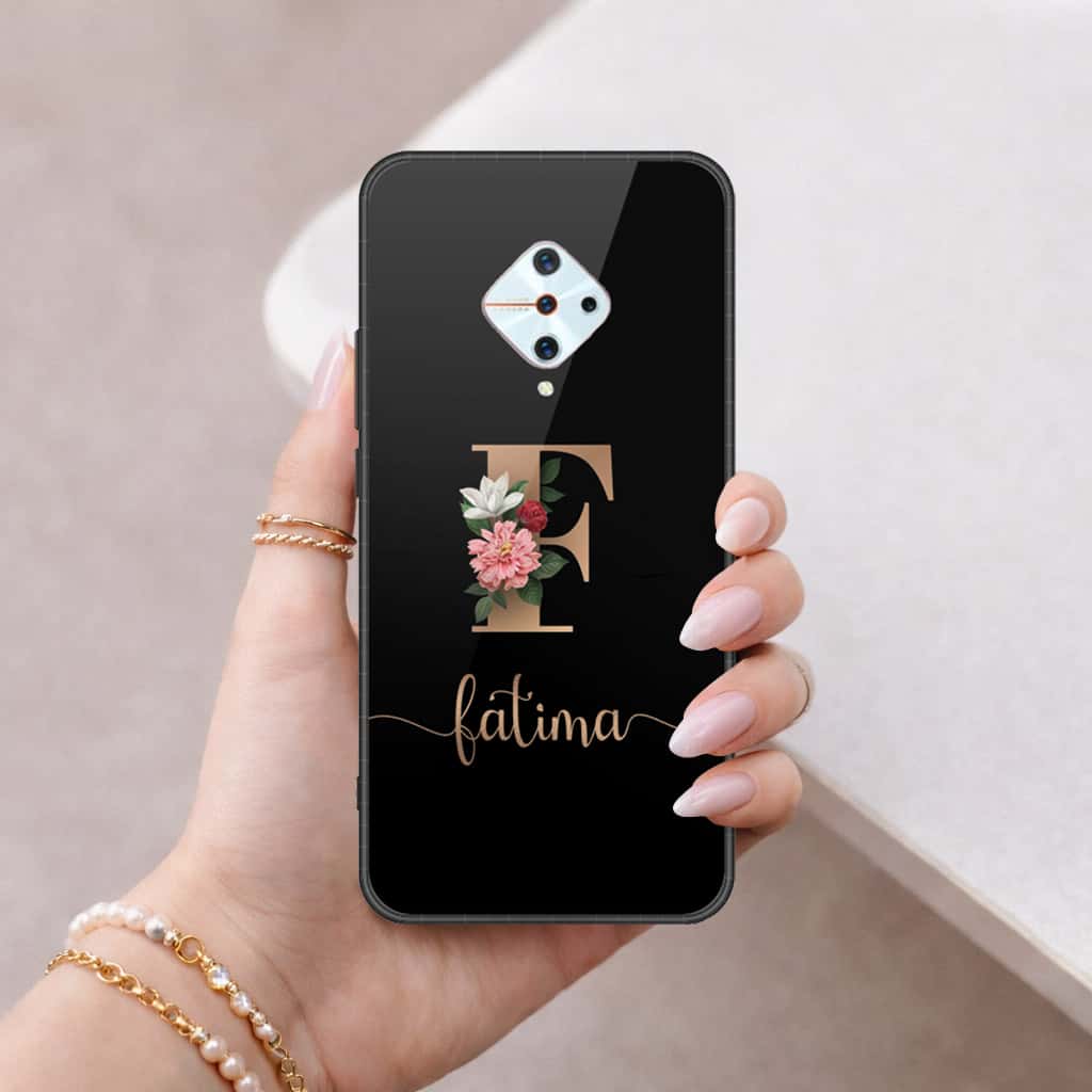 Vivo Y9s Cover - Personalized Alphabet Series - HQ Ultra Shine Premium Infinity Glass Soft Silicon Borders Case