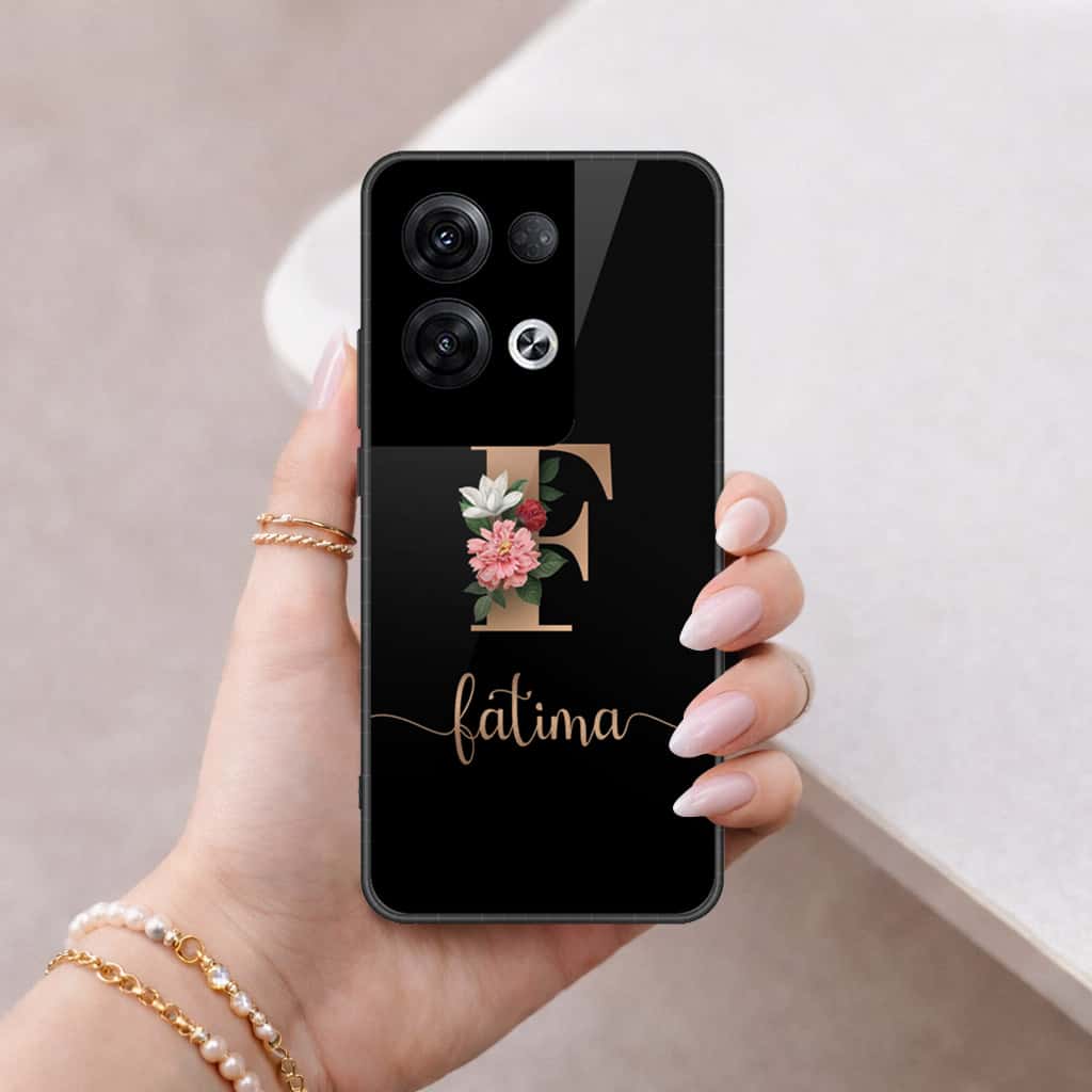 Oppo Reno 8 Pro  Cover - Personalized Alphabet Series - HQ Ultra Shine Premium Infinity Glass Soft Silicon Borders Case