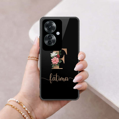 Oppo Reno 11F 5G Cover - Personalized Alphabet Series - HQ Ultra Shine Premium Infinity Glass Soft Silicon Borders Case