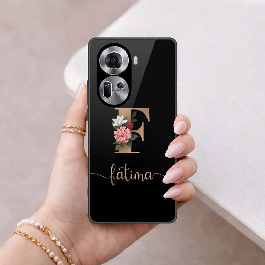 Oppo Reno 11 5G Cover - Personalized Alphabet Series - HQ Ultra Shine Premium Infinity Glass Soft Silicon Borders Case