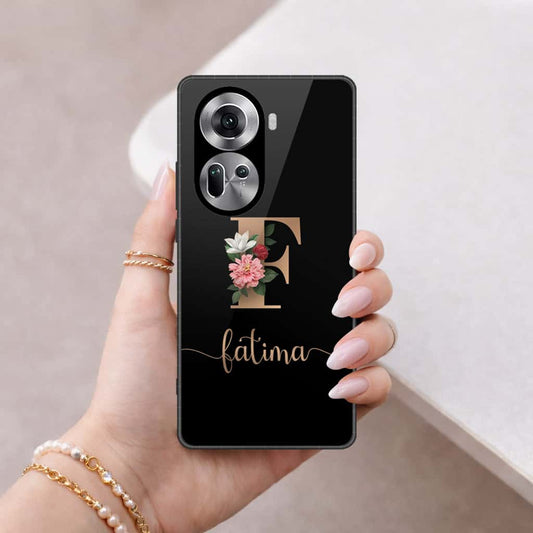Oppo Reno 11 5G Cover - Personalized Alphabet Series - HQ Ultra Shine Premium Infinity Glass Soft Silicon Borders Case