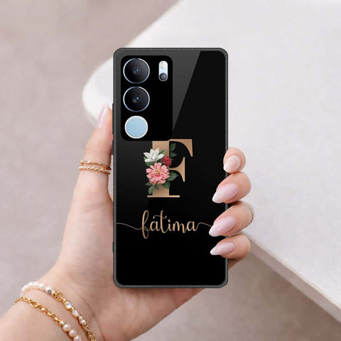 Vivo V29 Pro Cover - Personalized Alphabet Series - HQ Ultra Shine Premium Infinity Glass Soft Silicon Borders Case